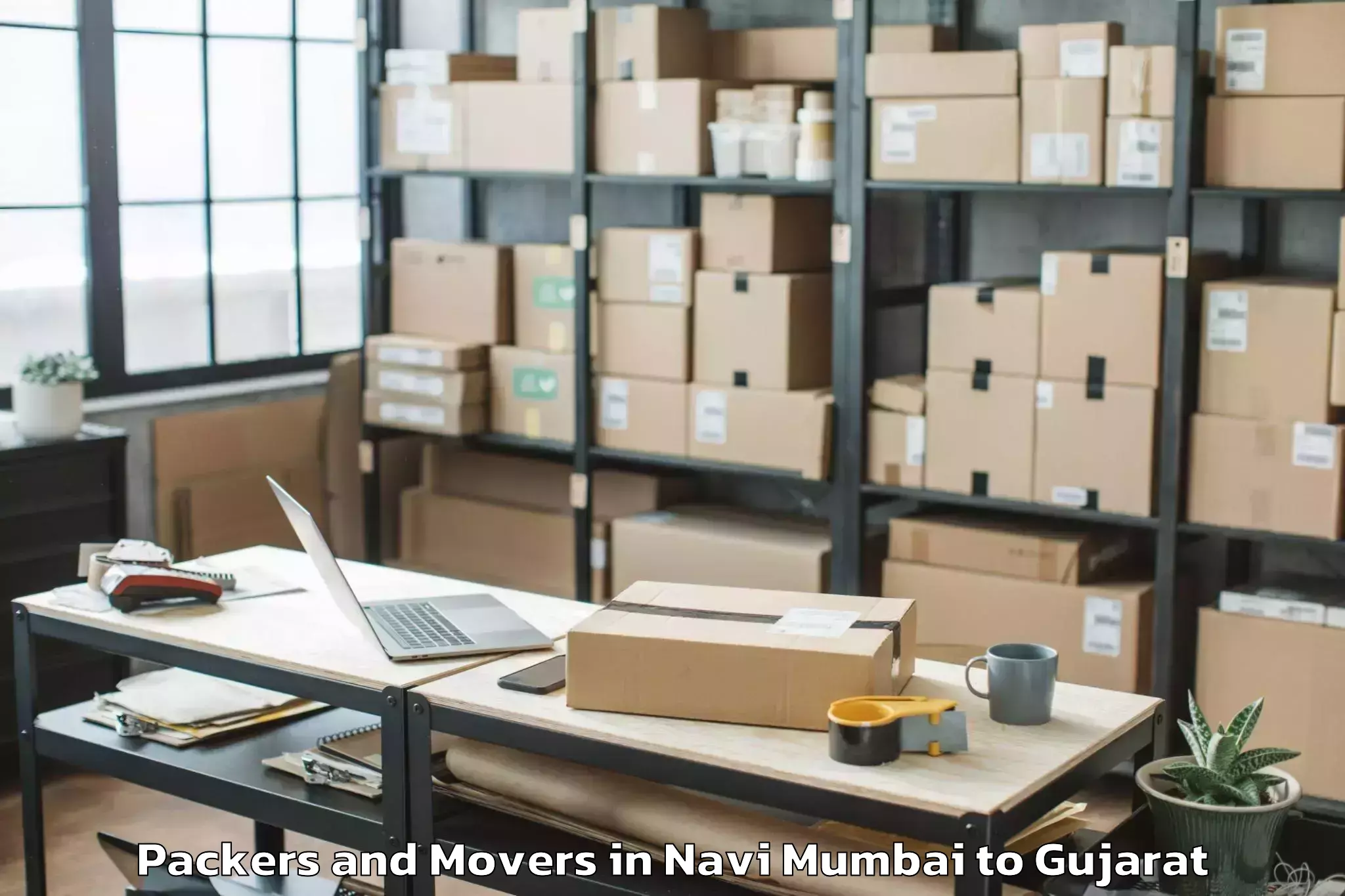 Book Navi Mumbai to Jhagadia Packers And Movers Online